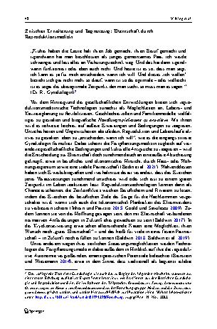 Vorschauseite 6: Reproduktives Timing. Neue Formen und Ambivalenzen zeitlicher Optimierung von Fortpflanzung und ihre ethischen Herausforderungen