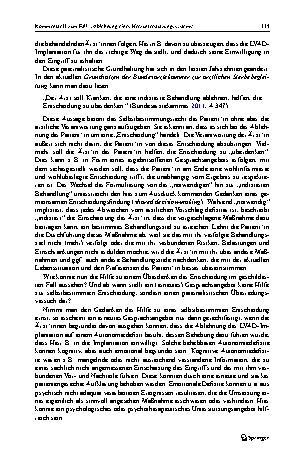 Vorschauseite 3: Kommentar II zum Fall: „Ablehnung eines Herzunterstützungssystems“