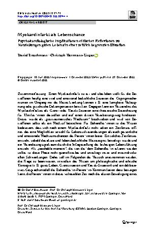 Vorschauseite 1: Myokardinfarkt als Lebenschance