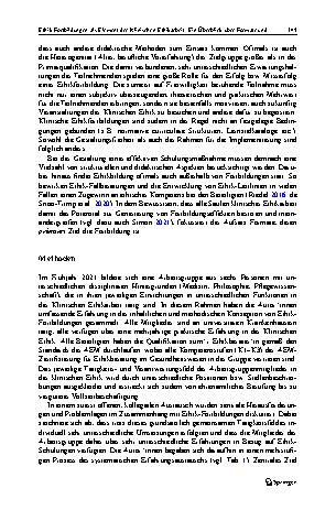 Vorschauseite 5: Ethik-Fortbildungen als Element der Klinischen Ethikarbeit: Ein Überblick über Formate und weitere strukturierende Elemente