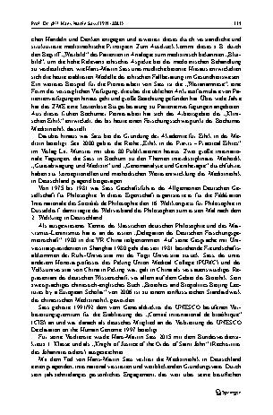 Vorschauseite 3: Prof. Dr. phil. Hans-Martin Sass (1935–2023)