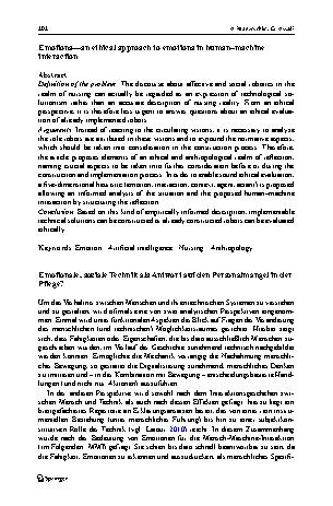 Vorschauseite 2: Künstliche Emotion – Zum ethischen Umgang mit Gefühlen zwischen Mensch und Technik