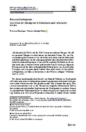 Vorschauseite 1: Kontra Eizellspende