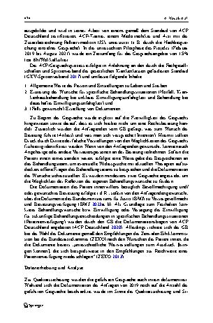 Vorschauseite 6: Advance Care Planning (ACP) als Element eines klinisch-ethischen Unterstützungsangebotes – Darstellung und Evaluation