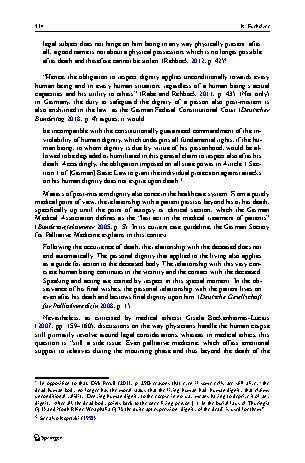 Vorschauseite 6: Post-mortem dignity between piety and professionalism. Plea for a moment of silence in everyday clinical practice