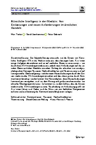 Vorschauseite 1: Künstliche Intelligenz in der Medizin: Von Entlastungen und neuen Anforderungen im ärztlichen Handeln