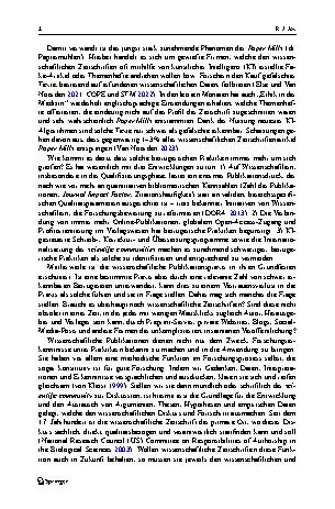 Vorschauseite 2: Die wissenschaftliche Zeitschrift heute: eine Frage des Vertrauens