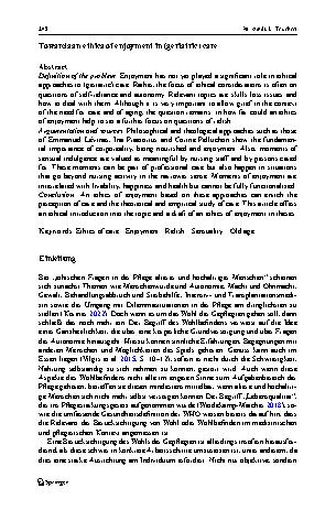 Vorschauseite 2: Eine Ethik des Genusses in der Pflege älterer und hochaltriger Menschen