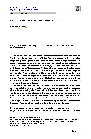 Vorschauseite 1: Grundzüge einer kritischen Medizinethik