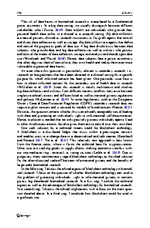 Vorschauseite 4: Ethical implications of blockchain technology in biomedical research