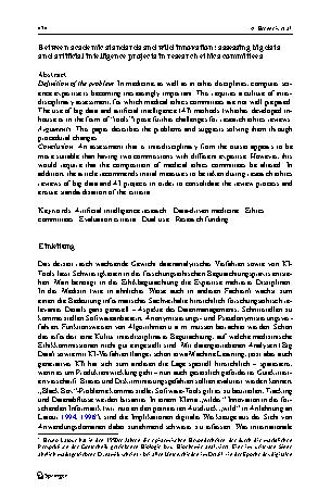 Vorschauseite 2: Zwischen fachlichen Standards und wilder Innovation: Zur Begutachtung von Big Dataund KI-Projekten in Forschungs-Ethikkommissionen