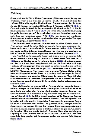 Vorschauseite 3: Homosexualität im Alter – Wahrung der Identität im Pflegekontext. Eine Literaturübersicht.