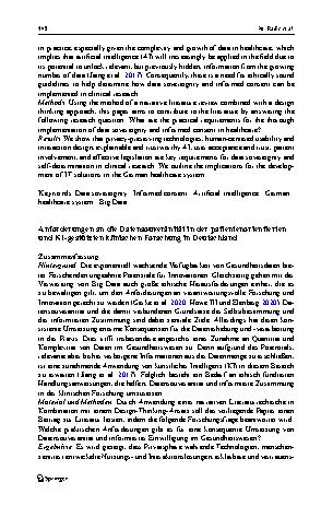Vorschauseite 2: Data sovereignty requirements for patient-oriented AI-driven clinical research in Germany
