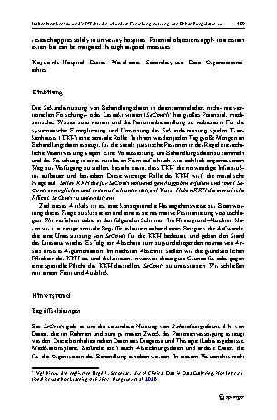 Vorschauseite 3: Haben Krankenhäuser die Pflicht, die sekundäre Forschungsnutzung von Behandlungsdaten zu unterstützen?