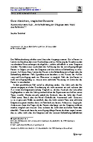 Vorschauseite 1: Gute Absichten, tragisches Outcome