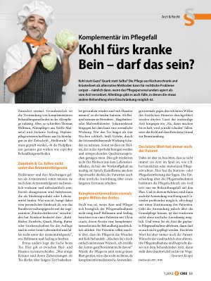 Vorschauseite 1: Kohl fürs kranke Bein — darf das sein?