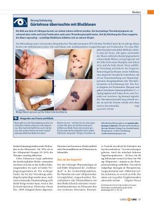 Vorschauseite 1: Gürtelrose überraschte mit Blutblasen