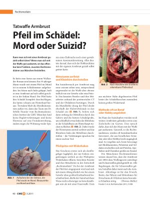 Vorschauseite 1: Pfeil im Schädel: Mord oder Suizid?