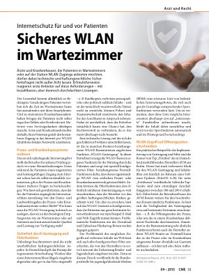 Vorschauseite 1: Sicheres WLAN im Wartezimmer