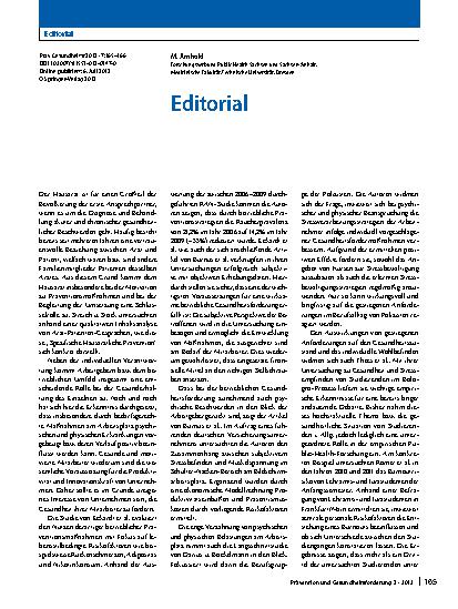 Vorschauseite 1: Editorial