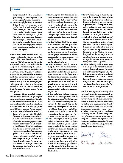 Vorschauseite 2: Partizipative Gesundheitsforschung – ein neuer Ansatz für die Präventionsforschung
