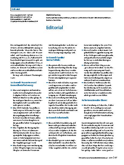 Vorschauseite 1: Editorial