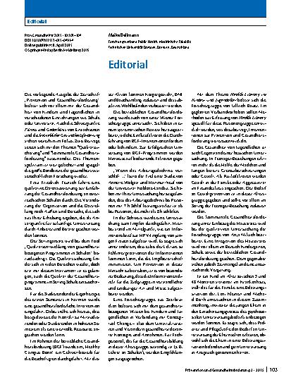 Vorschauseite 1: Editorial