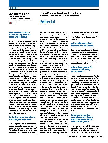 Vorschauseite 1: Editorial