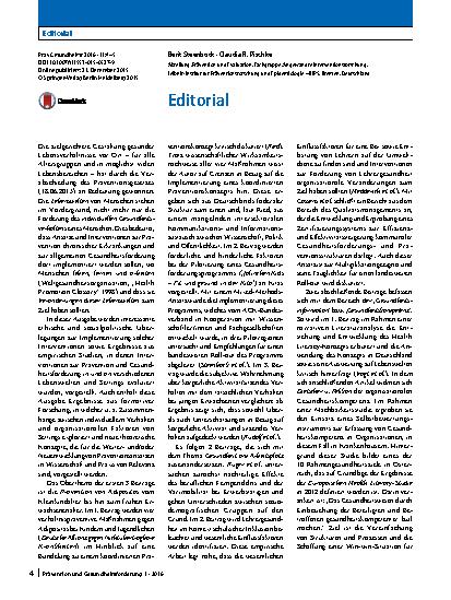 Vorschauseite 1: Editorial