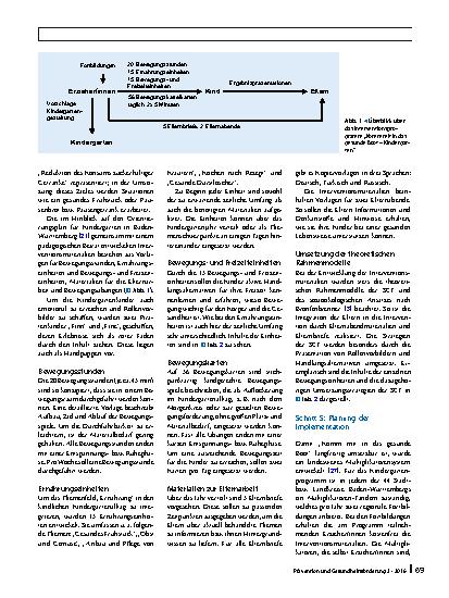 Vorschauseite 5: Entwicklung eines settingspezifischen Gesundheitsförderprogramms durch die Verwendung des Intervention-Mapping-Ansatzes: „Komm mit in das gesunde Boot – Kindergarten“