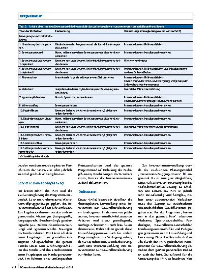 Vorschauseite 6: Entwicklung eines settingspezifischen Gesundheitsförderprogramms durch die Verwendung des Intervention-Mapping-Ansatzes: „Komm mit in das gesunde Boot – Kindergarten“