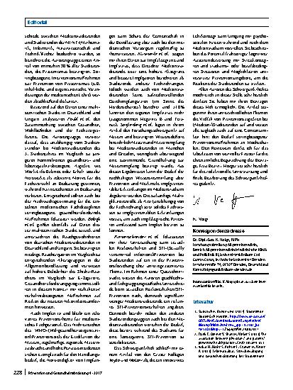 Vorschauseite 2: Die Bedeutung der Gesundheit von Medizinstudierenden für Prävention
