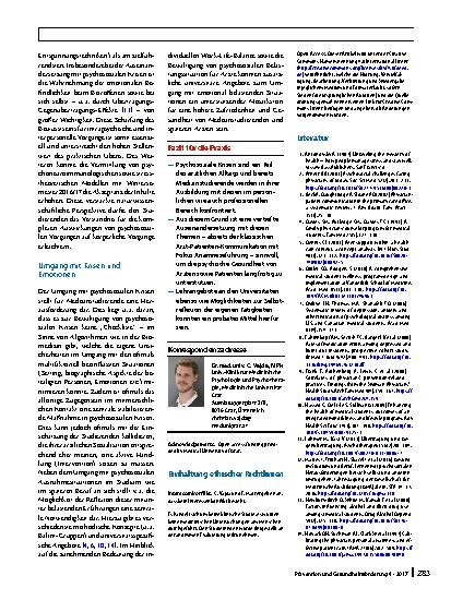 Vorschauseite 4: Den Umgang mit psychosozialen Krisen im Medizinstudium und späteren Beruf erlernen
