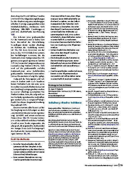 Vorschauseite 5: Coaching aus der Perspektive der Allgemeinmedizin