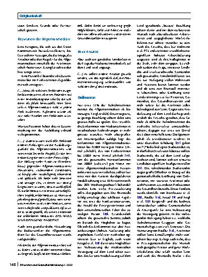 Vorschauseite 6: Allgemeinmedizin: attraktives Arbeitsfeld oder Stiefkind der Medizin?