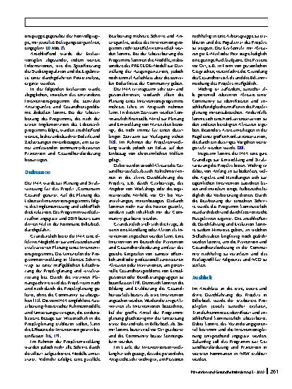 Vorschauseite 6: Entwicklung des Lebensstilprogramms „Gemeinsam Gesund“