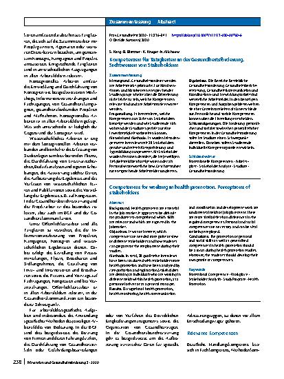 Vorschauseite 3: Kompetenzen für Tätigkeiten in der Gesundheitsförderung