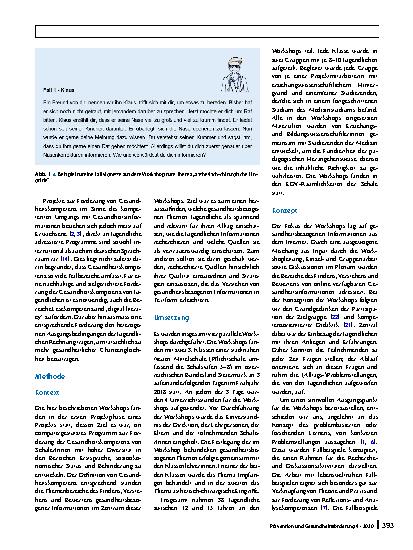 Vorschauseite 2: Konzeption und Durchführung von Workshops zur Förderung der Gesundheitskompetenz von SchülerInnen der Sekundarstufe I