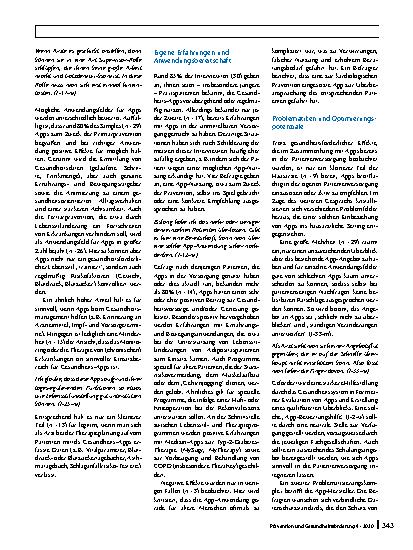 Vorschauseite 4: Gesundheits-Apps als Instrumente der Prävention? – Eine Interviewstudie zu Potenzialen für das hausärztliche Setting