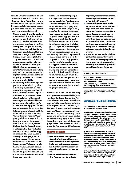 Vorschauseite 6: Gesundheits-Apps als Instrumente der Prävention? – Eine Interviewstudie zu Potenzialen für das hausärztliche Setting
