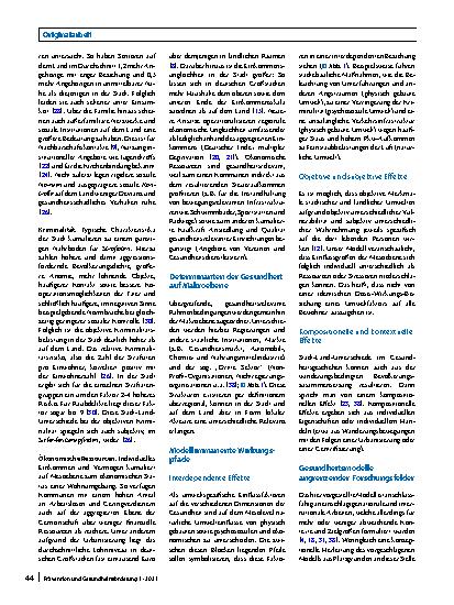 Vorschauseite 4: Gesundheit in der Stadt und auf dem Land