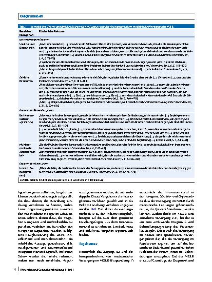 Vorschauseite 4: Medizinische Versorgung in Medizinischen Behandlungszentren für Erwachsene mit geistiger und schwerst-mehrfacher Behinderung (MZEB): eine qualitative Studie zu aktuellen Herausfor…