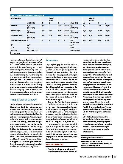 Vorschauseite 5: No way out? Intention zur Einhaltung von Corona-Ausgangsbeschränkungen im Kontext einer „extended theory of reasoned action“