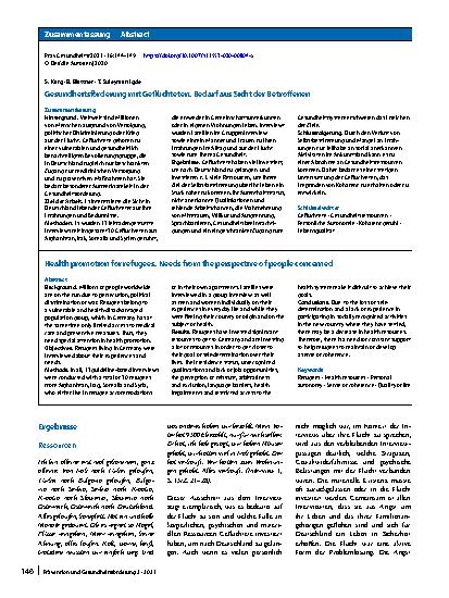 Vorschauseite 3: Gesundheitsförderung mit Geflüchteten