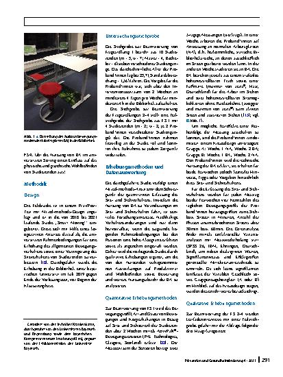 Vorschauseite 2: Bewegungsfördernde Bibliotheksarbeitsplätze an Hochschulen