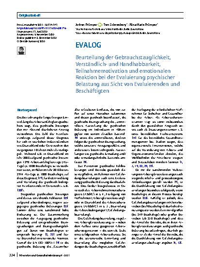 Vorschauseite 1: EVALOG