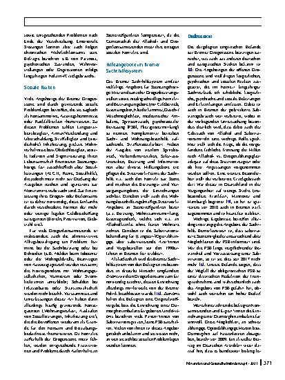 Vorschauseite 4: Gesundheitliche Risikolagen in der Bremer Drogenszene