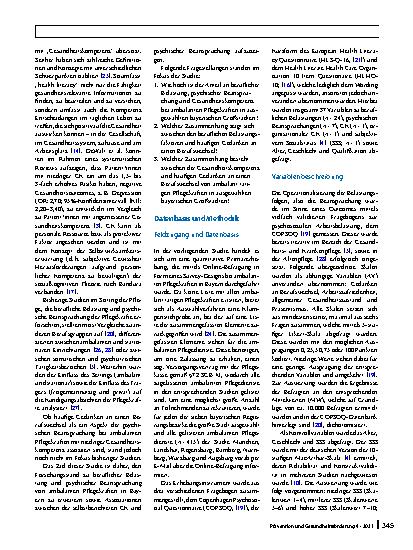 Vorschauseite 2: Berufliche Belastungen, psychische Beanspruchung und Gesundheitskompetenz bei Pflegekräften in der ambulanten Altenpflege: Eine quantitative Online-Befragung in ausgewählten bayer…