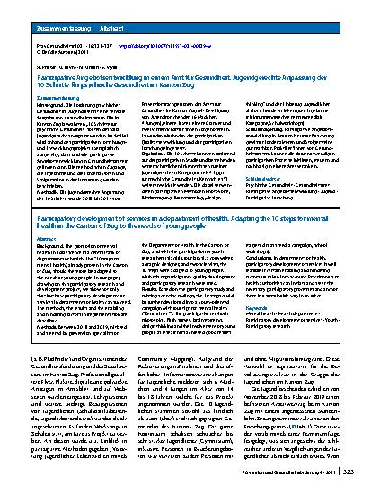 Vorschauseite 3: Partizipative Angebotsentwicklung in einem Amt für Gesundheit
