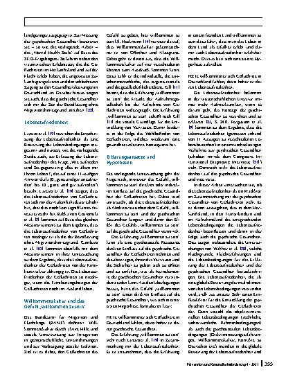 Vorschauseite 2: Die psychische Gesundheit von Geflüchteten in Deutschland